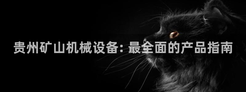 金年会体育娱乐：贵州矿山机械设备: 最全面的产品指南