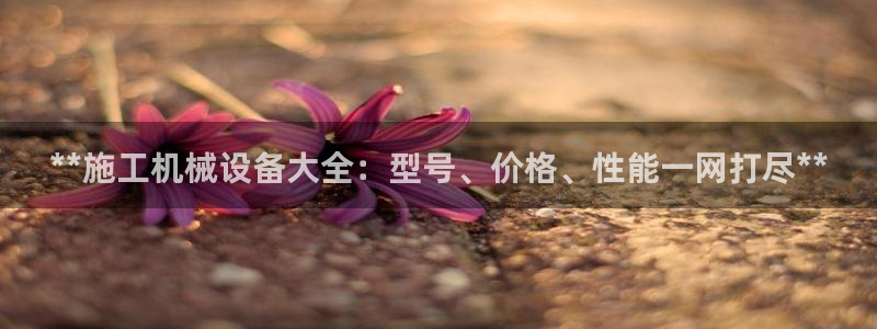 金年会体育合法吗：**施工机械设备大全：型号、价格、性能一网打尽**