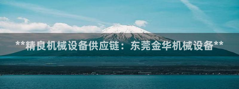 金年会体育app属于正规平台吗：**精良机械设备供应链：东莞金华机械设备**