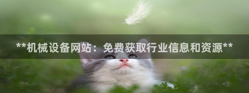 金年会电子游戏app：**机械设备网站：免费获取行业信息和资源**