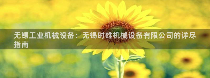 金年会官方登录入口网址是什么：无锡工业机械设备：无锡时雄机械设备有限公司的详尽
指南