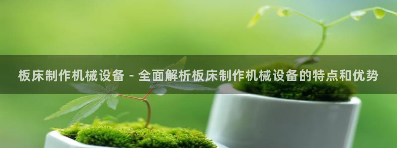 金年会体育中心：板床制作机械设备 - 全面解析板床制作机械设备的特点和优势