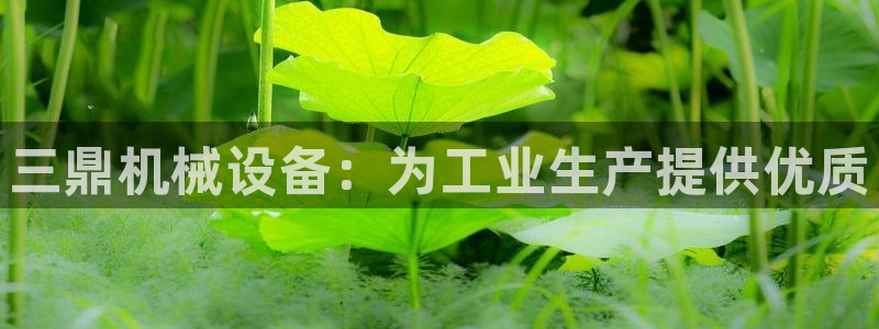 金年会黑平台不给出款：三鼎机械设备：为工业生产提供优质