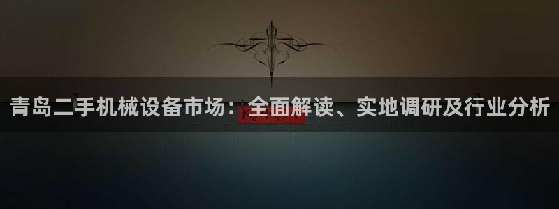 金年会官方登录入口网址是什么：青岛二手机械设备市场：全面解读、实地调研及行业分析